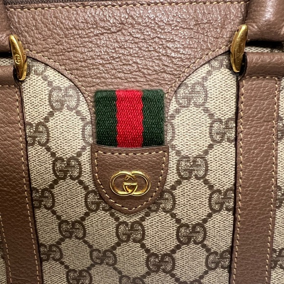 GUCCI GG Sherry Line Supreme Canvas Boston Bag - Picture 7 of 16